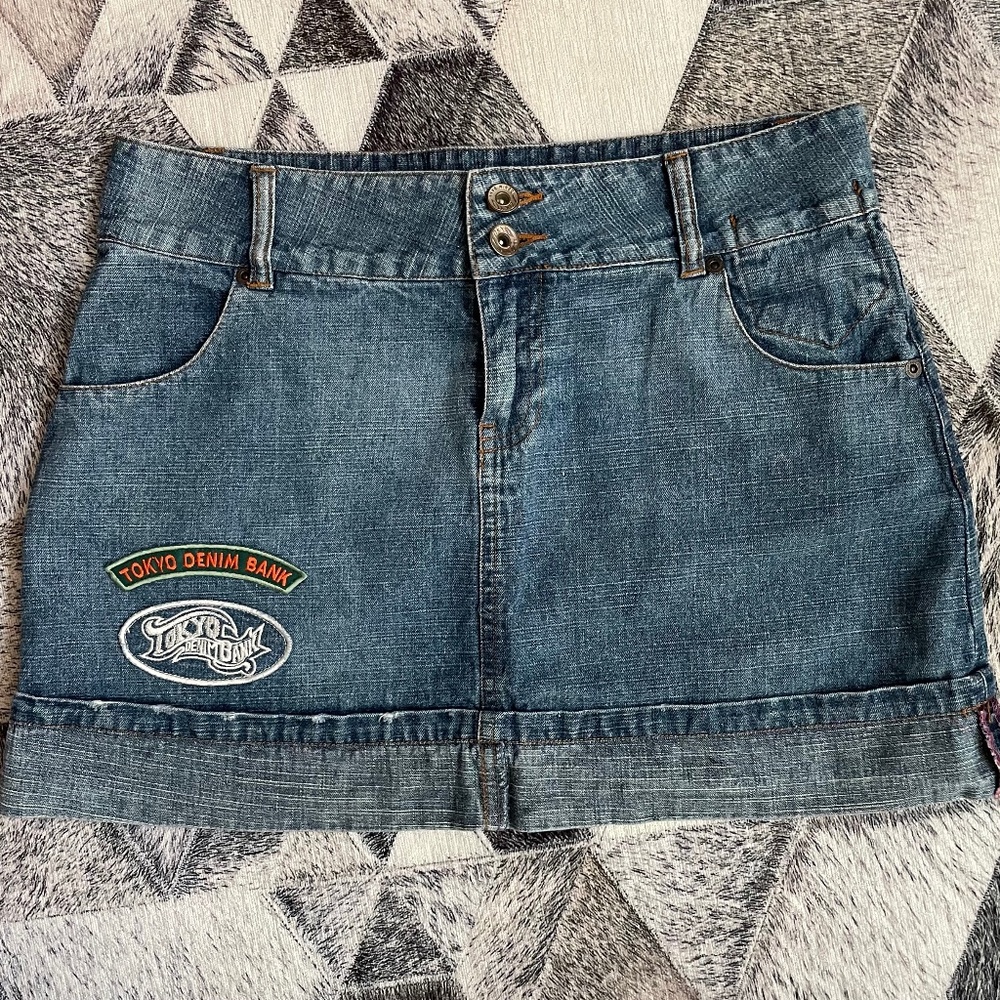 Tokyo Denim Bank Mini Skirt